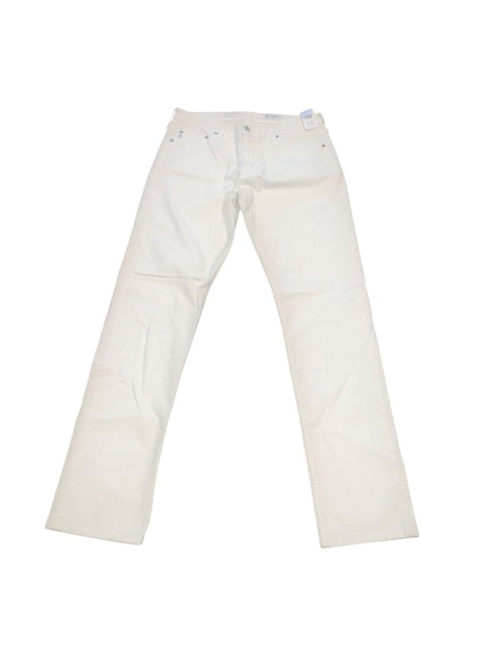AG Tellis Modern Slim Corduroy Pant Mens 32x32 Cream Stretch Office Workwear